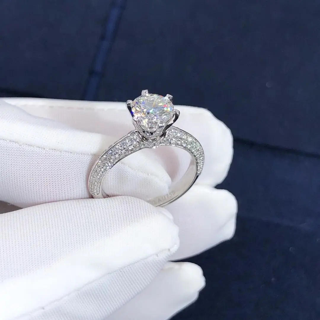 Кольцо для помолвки Tiffany /бриллианты, белое золото/