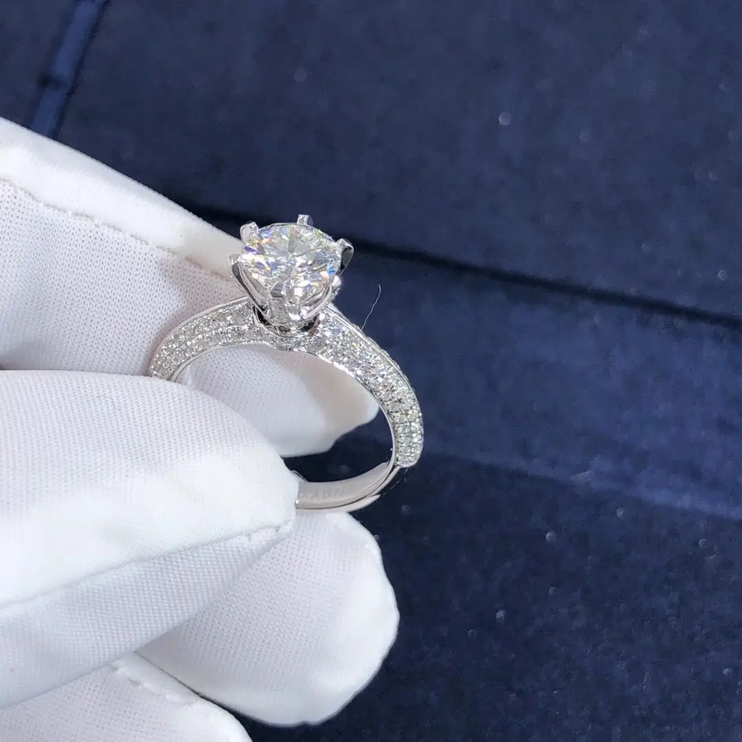 Кольцо для помолвки Tiffany /бриллианты, белое золото/