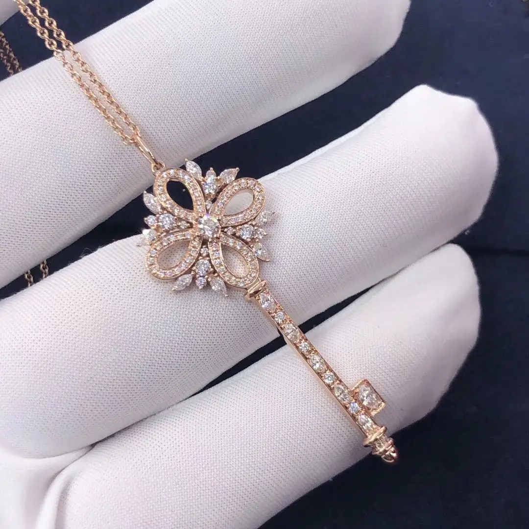 Подвеска Tiffany Victoria Key /розовое золото, бриллианты/