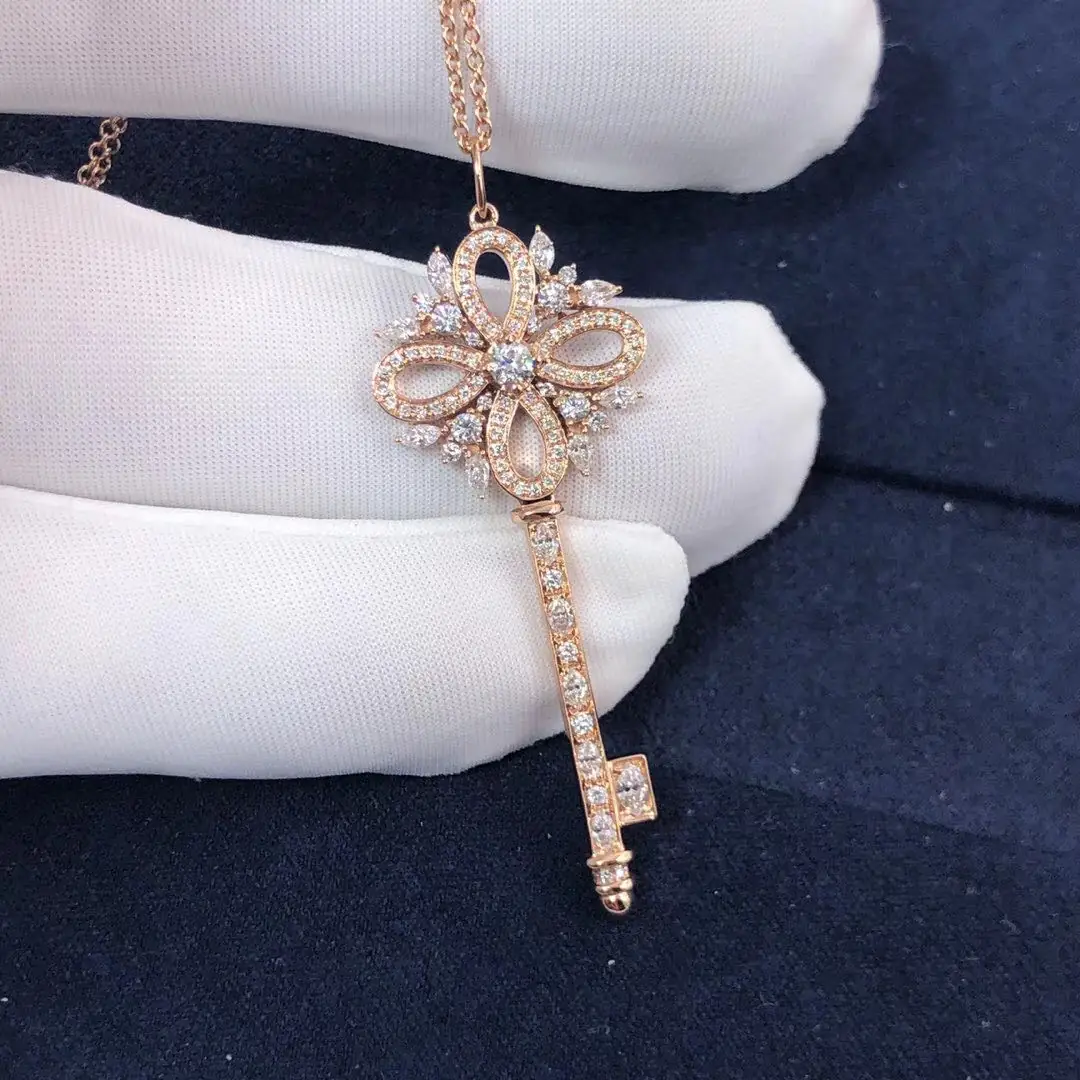Подвеска Tiffany Victoria Key /розовое золото, бриллианты/ 3