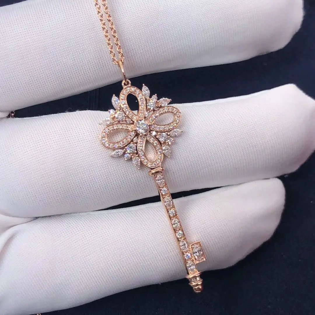 Подвеска Tiffany Victoria Key /розовое золото, бриллианты/
