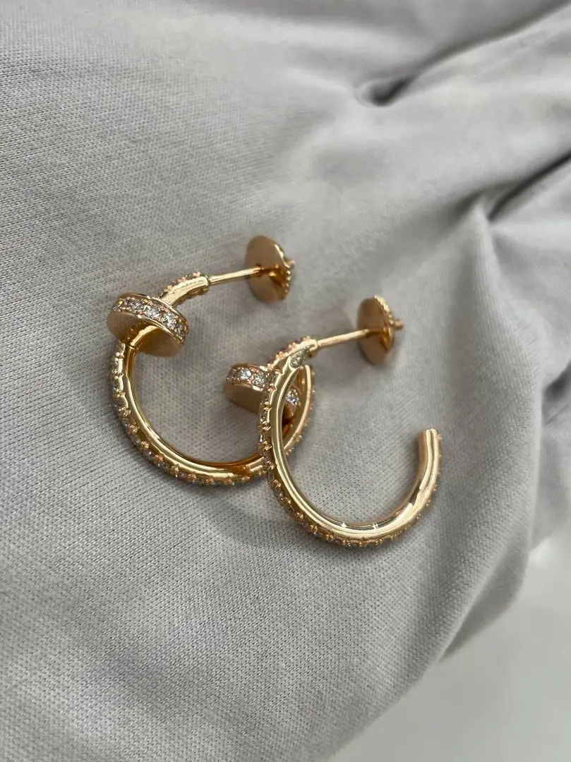 Серьги Cartier Juste un Clou розовое золото, бриллианты