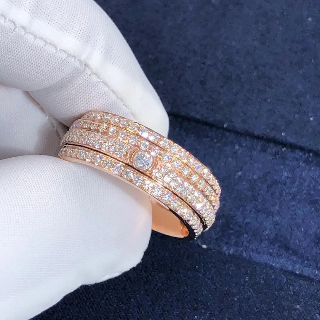 Кольцо Piaget Possession четыре круга /розовое золото, бриллианты/