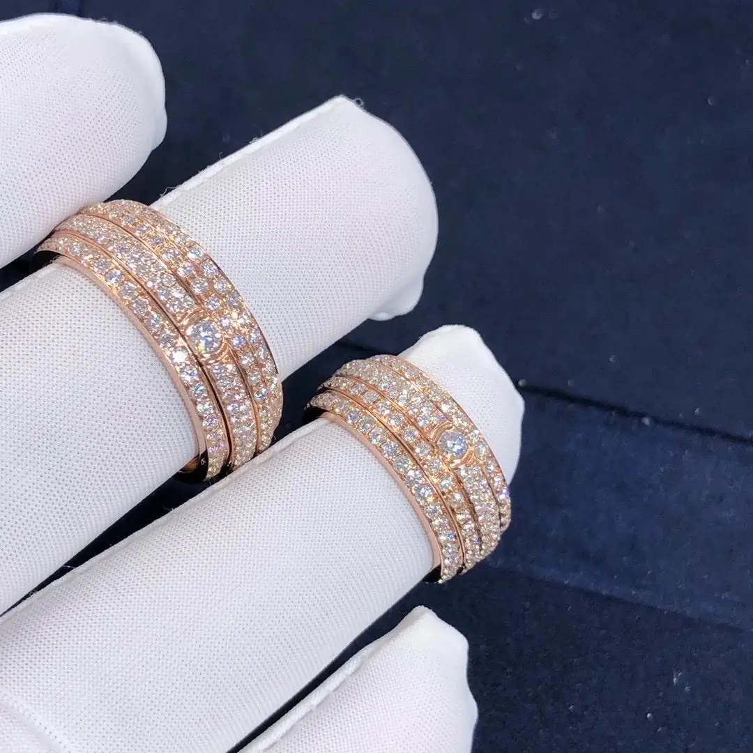 Кольцо Piaget Possession четыре круга /розовое золото, бриллианты/ 8
