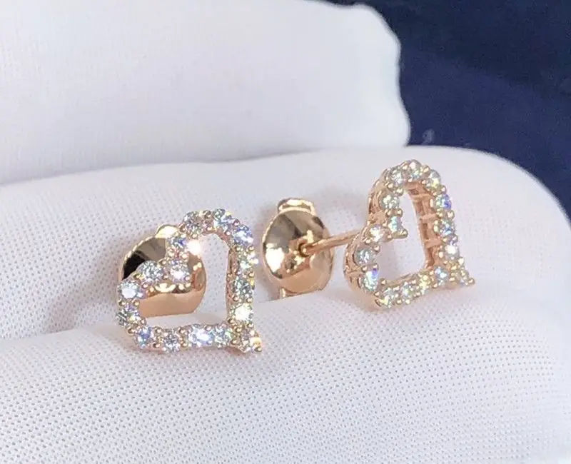 Серьги в виде сердечек Tiffany