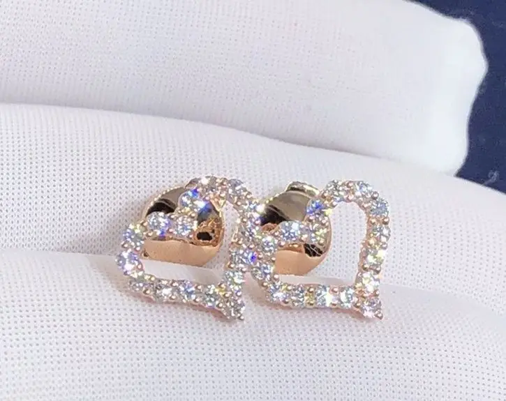 Серьги в виде сердечек Tiffany
