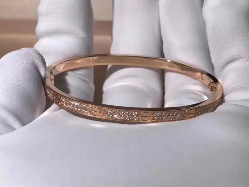 Браслет Cartier Love маленькая модель /белое золото, бриллианты/ 4
