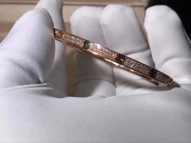 Браслет Cartier Love маленькая модель /белое золото, бриллианты/ 5