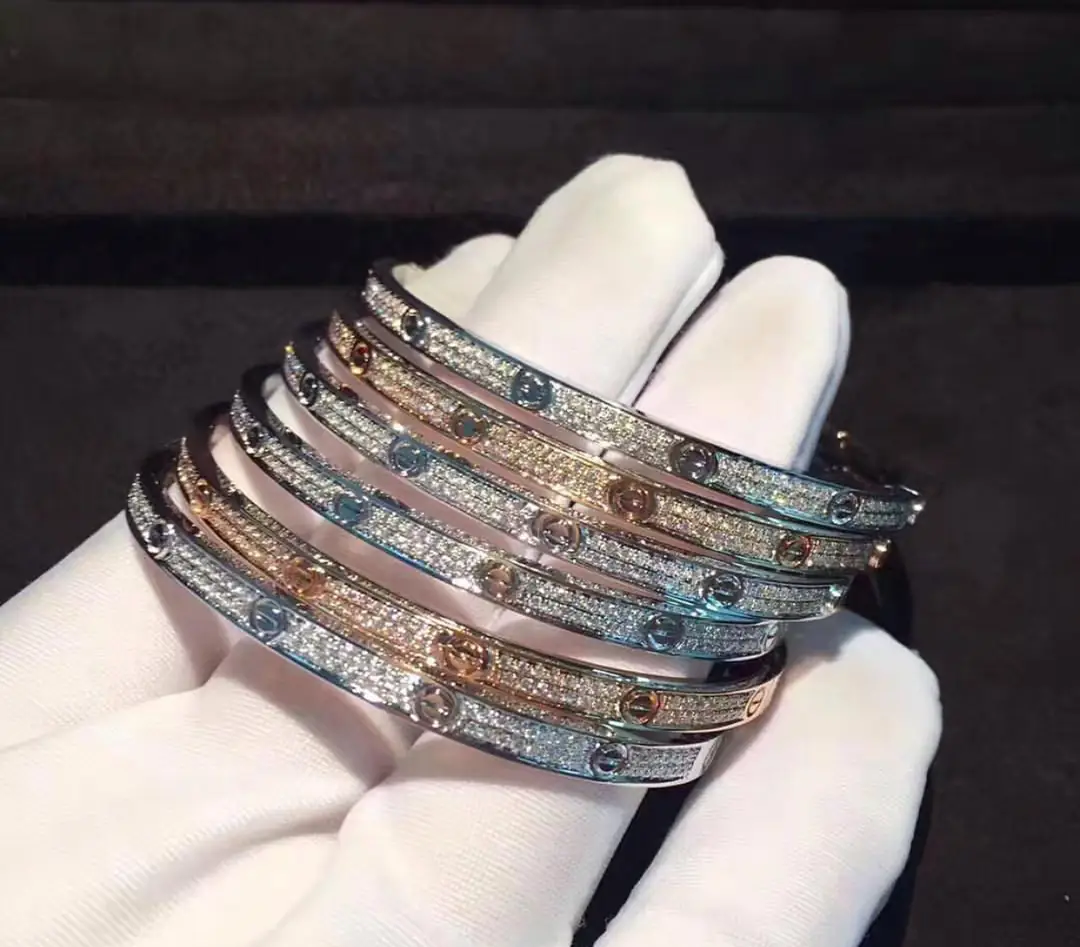 Браслет Cartier Love маленькая модель /белое золото, бриллианты/ 8