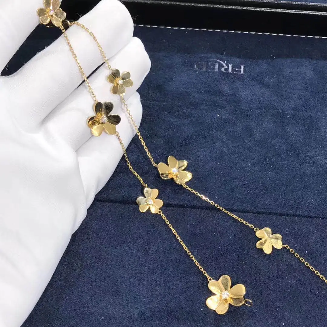 Колье Van Cleef & Arpels Frivole 9 мотивов /желтое золото, бриллианты/