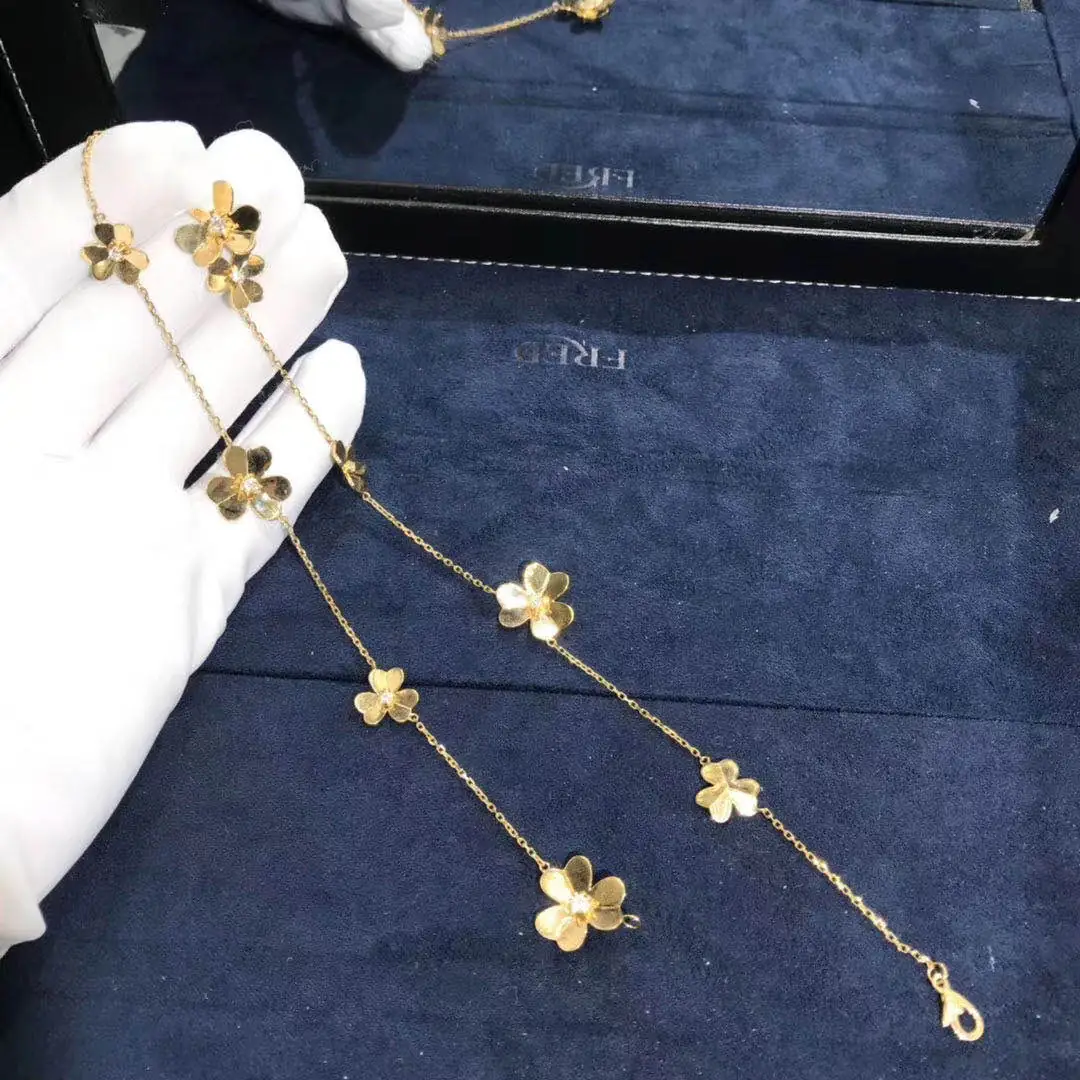 Колье Van Cleef & Arpels Frivole 9 мотивов /желтое золото, бриллианты/