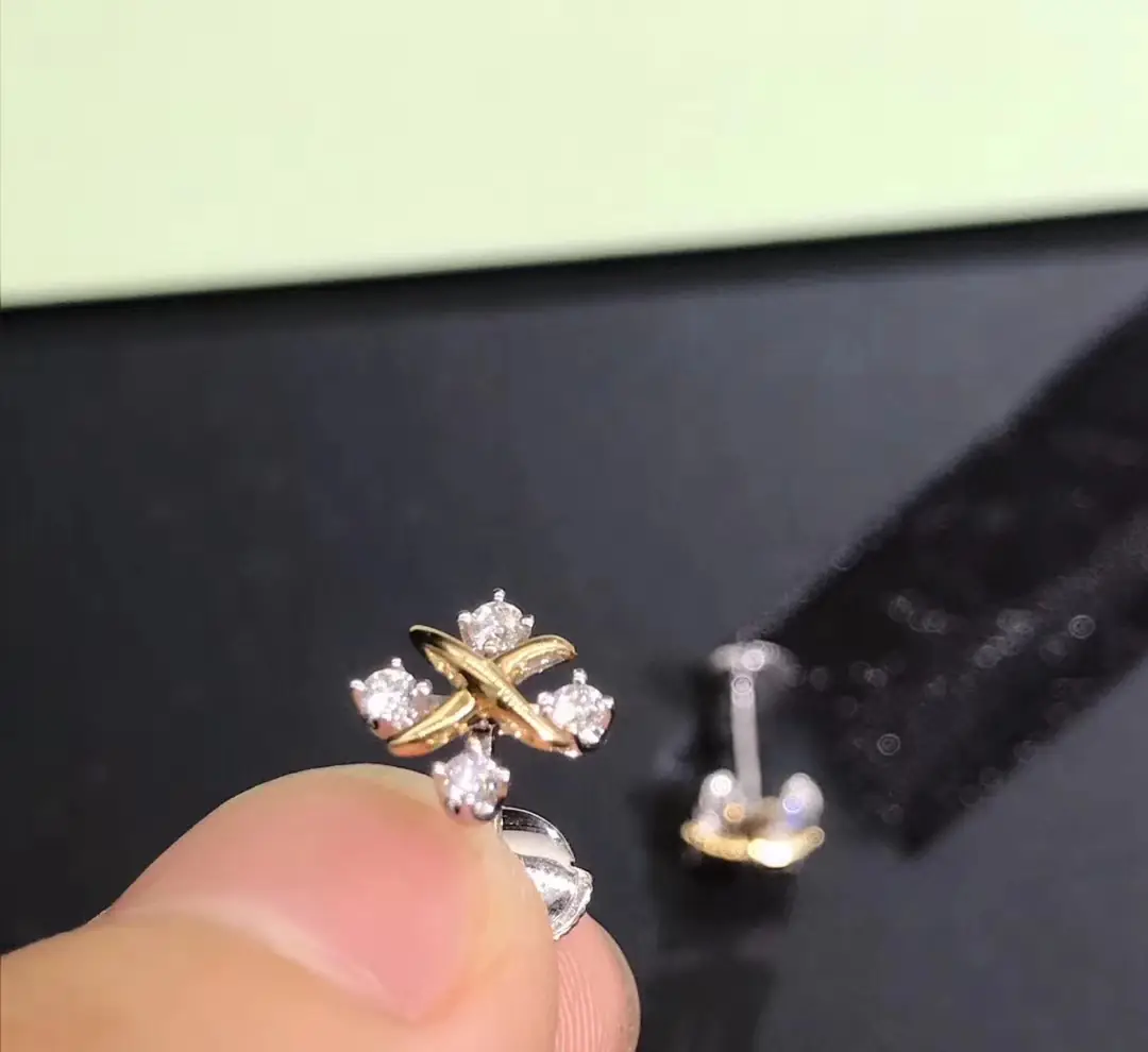 Серьги Tiffany Jean Schlumberger Lynn /бриллианты, желтое золото/
