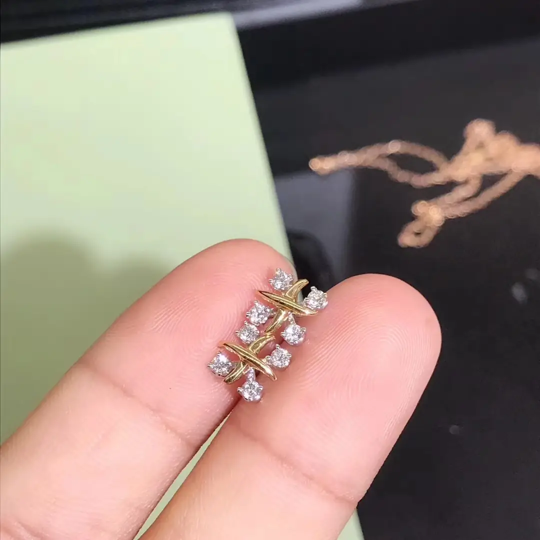 Серьги Tiffany Jean Schlumberger Lynn /бриллианты, желтое золото/ 4