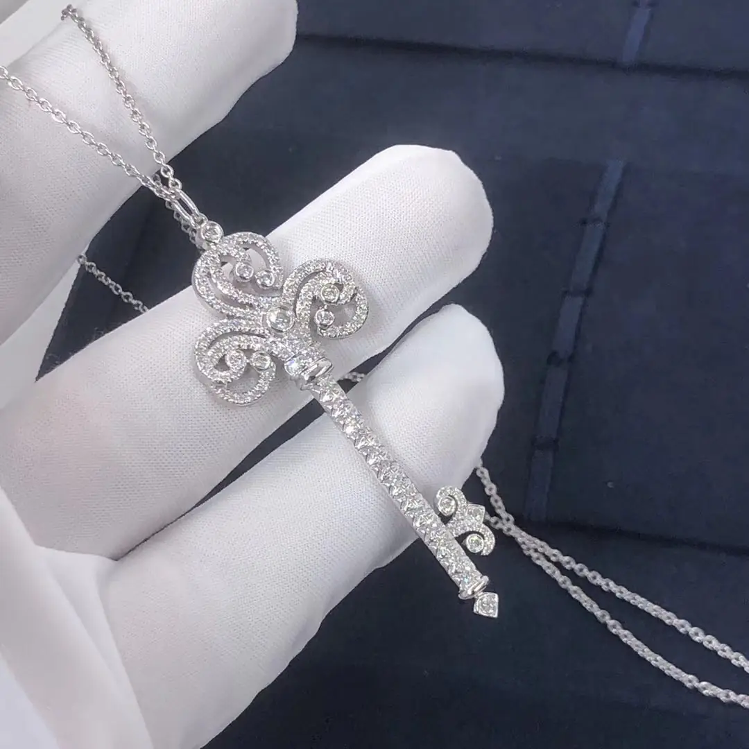 Подвеска Tiffany Key /бриллианты, белое золото/