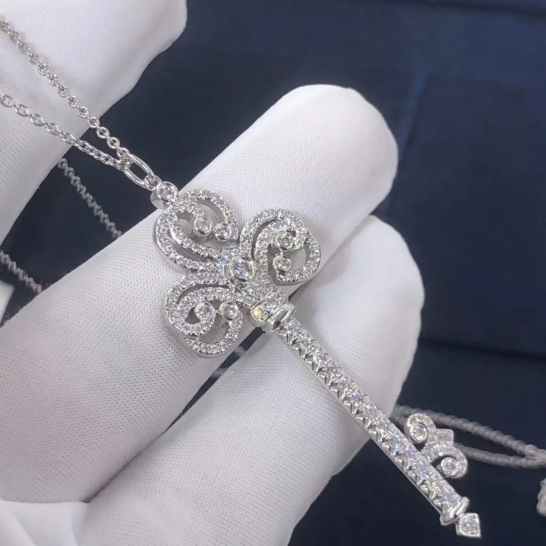 Подвеска Tiffany Key /бриллианты, белое золото/