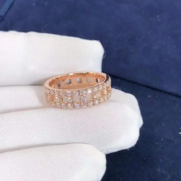 Кольцо Tiffany T True /бриллианты, розовое золото/