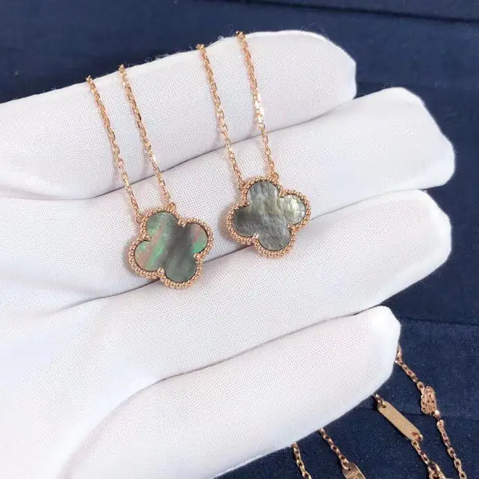 Подвеска Van Cleef Arpels Alhambra /розовое золото, перламутр/ 3