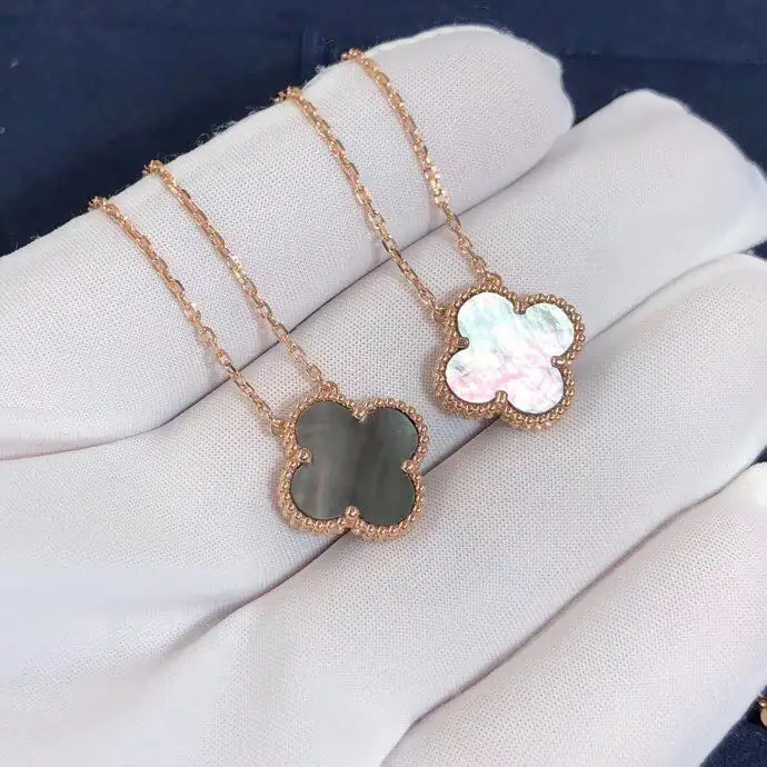 Подвеска Van Cleef Arpels Alhambra /розовое золото, перламутр/ 4