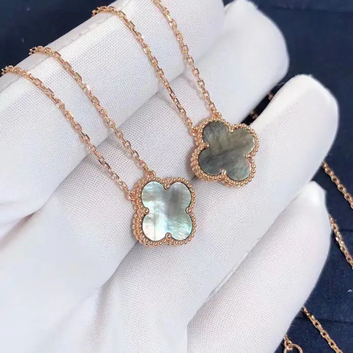 Подвеска Van Cleef Arpels Alhambra /розовое золото, перламутр/ 6