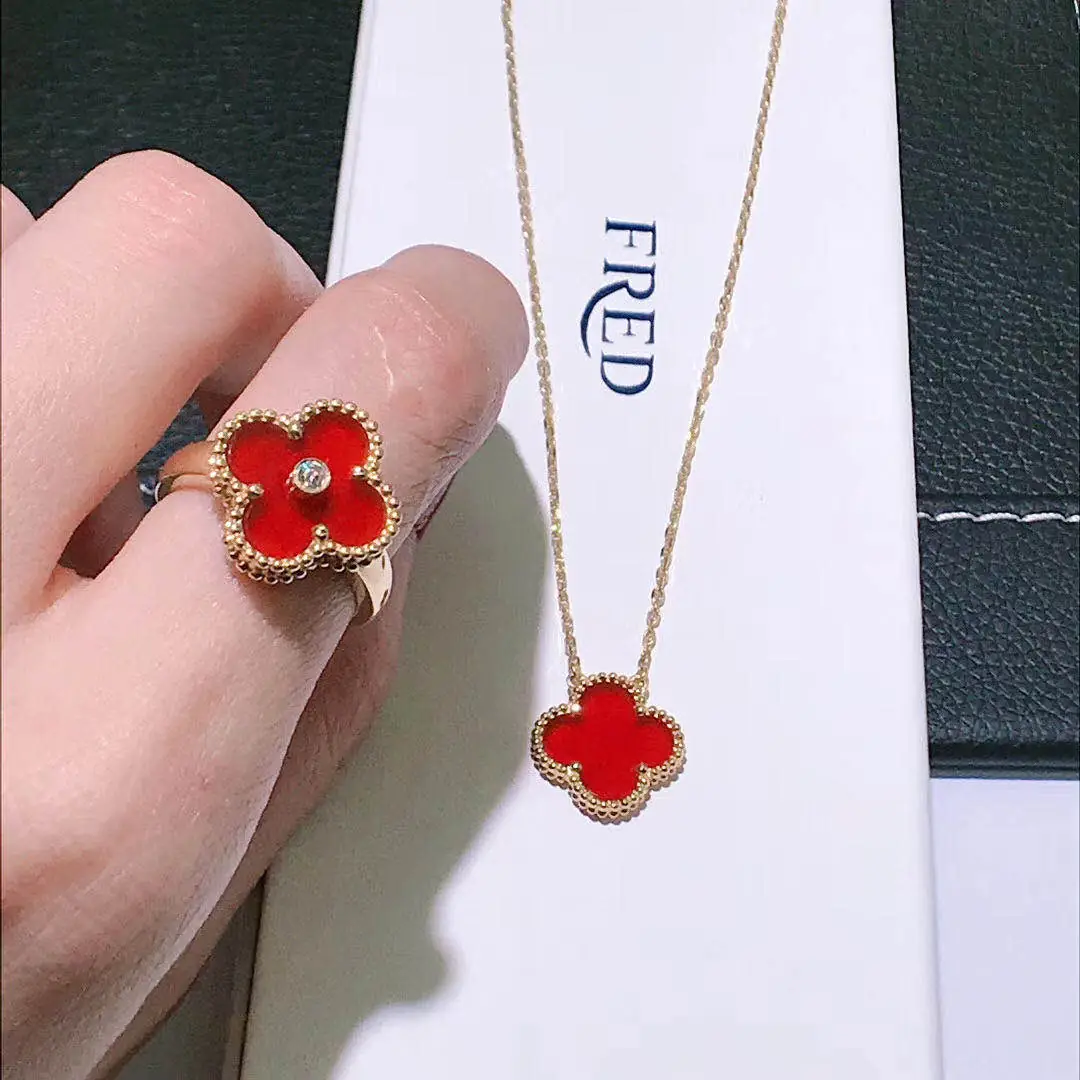 Кольцо Van Cleef & Arpels /желтое золото, сердолик, бриллиант/ 6
