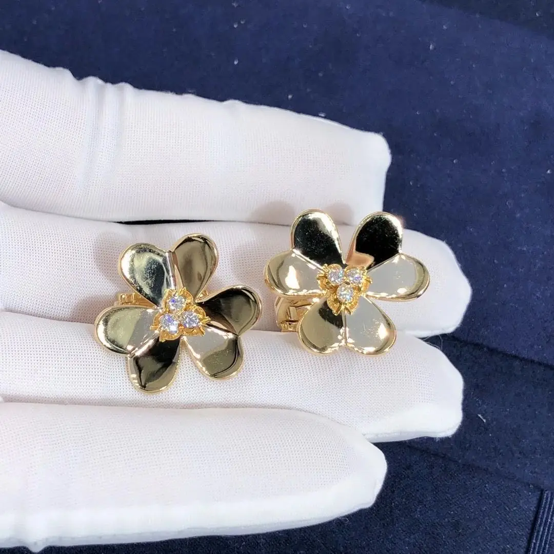 Серьги Van Cleef & Arpels Frivole /бриллианты, желтое золото/