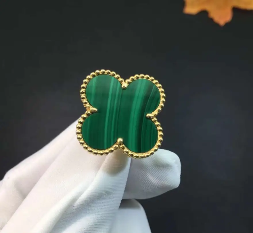 Кольцо Van Cleef &amp; Arpels Magic Alhambra /желтое золото, малахит/