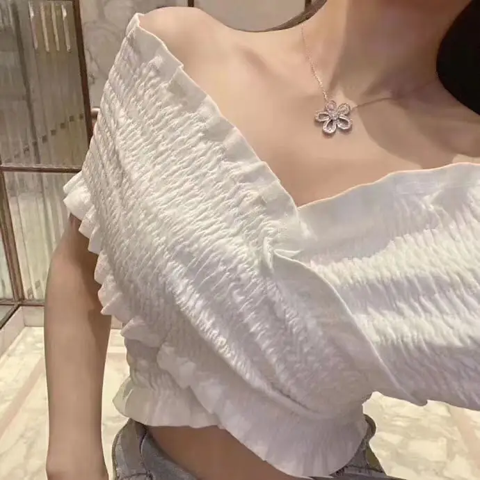 Подвеска Van Cleef & Arpels Flowerlace /белое золото, бриллианты/ 8
