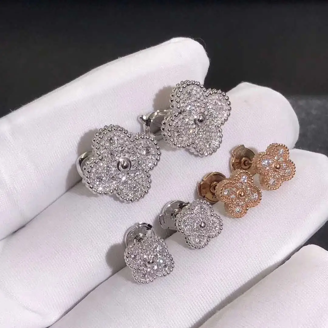 Серьги Van Cleef & Arpels Magic Alhambra /бриллианты, белое золото/ 6