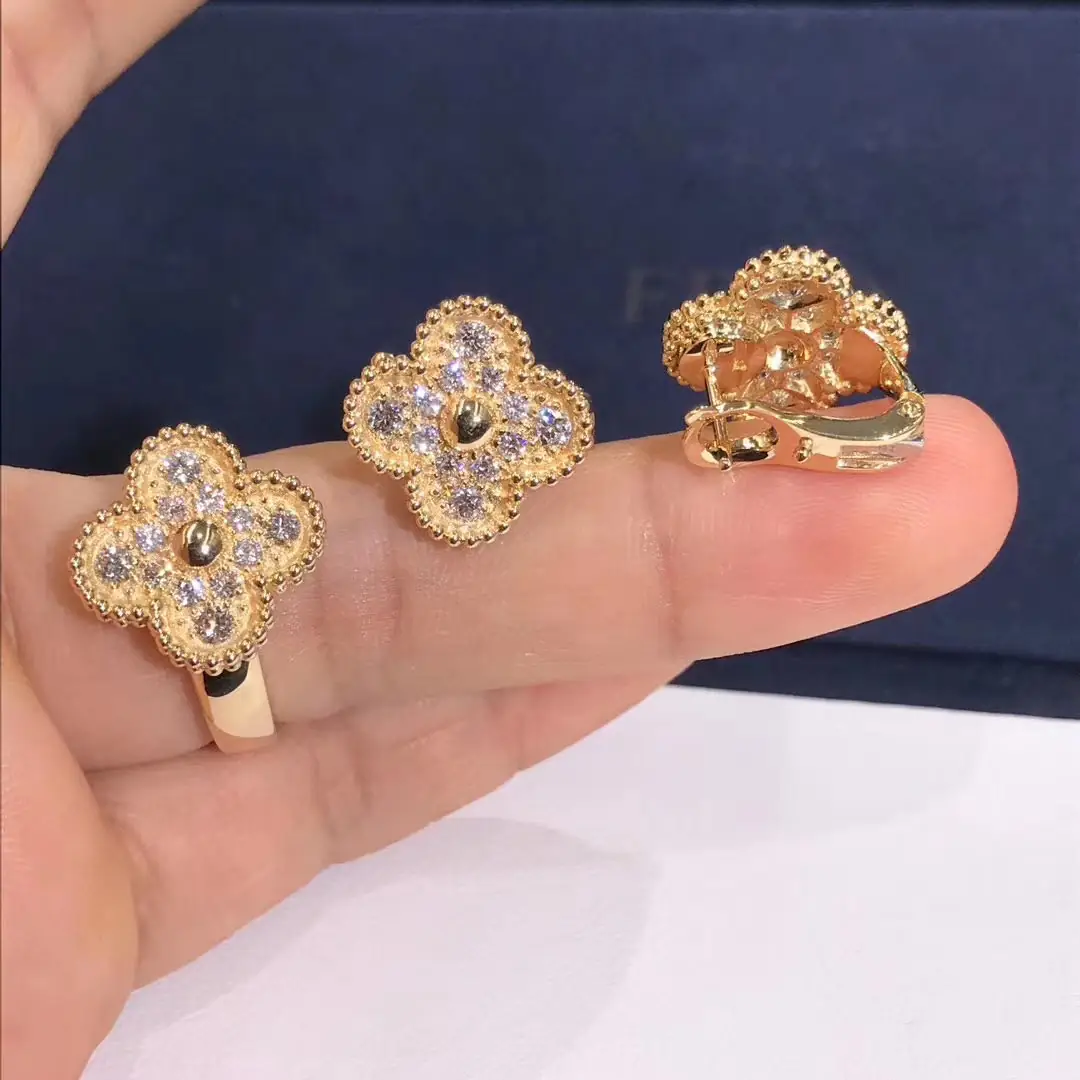 Кольцо VAN CLEEF &amp; ARPELS Vintage Alhambra /бриллианты, желтое золото/