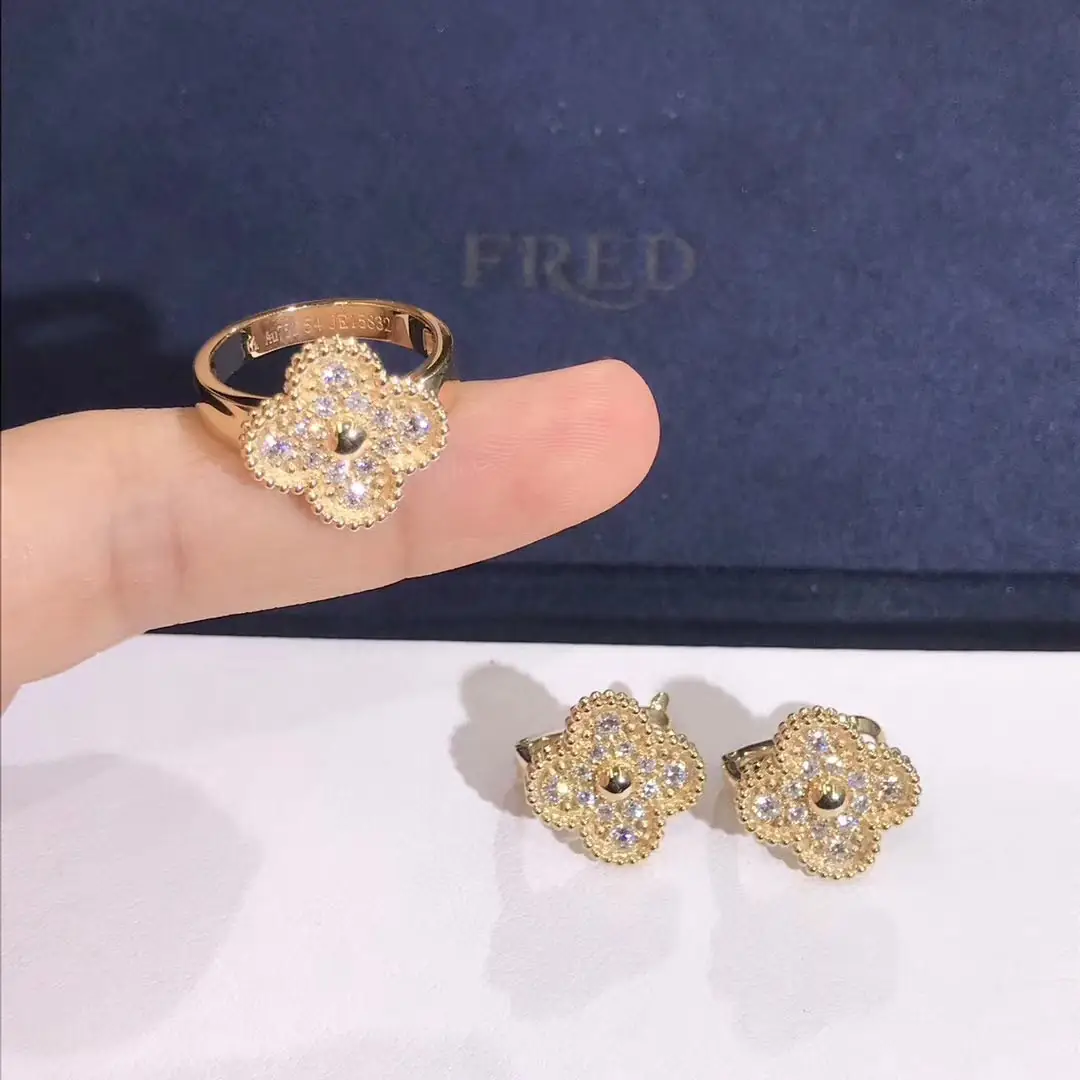 Кольцо VAN CLEEF &amp; ARPELS Vintage Alhambra /бриллианты, желтое золото/