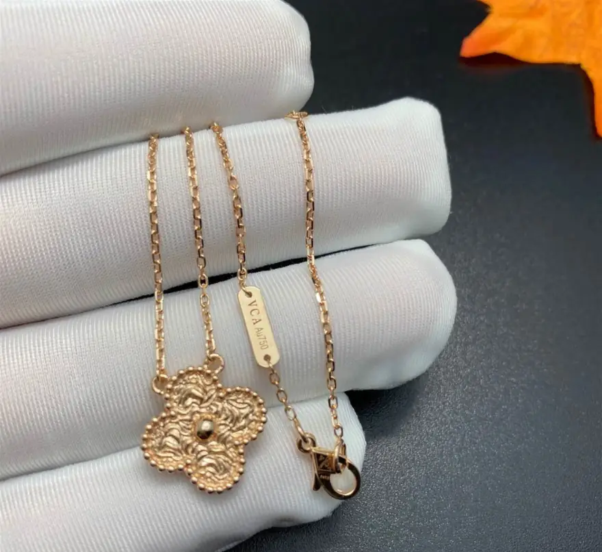 Подвеска Van Cleef &amp; Arpels Vintage Alhambra 15 мм /розовое золото/