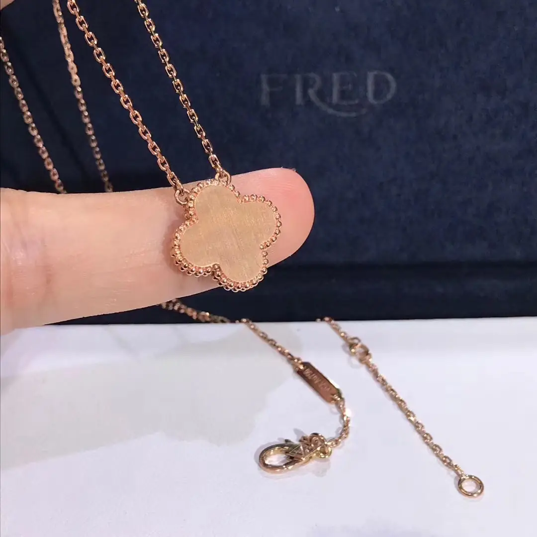 Подвеска Van Cleef /розовое золото, перламутр, бриллиант/ 4